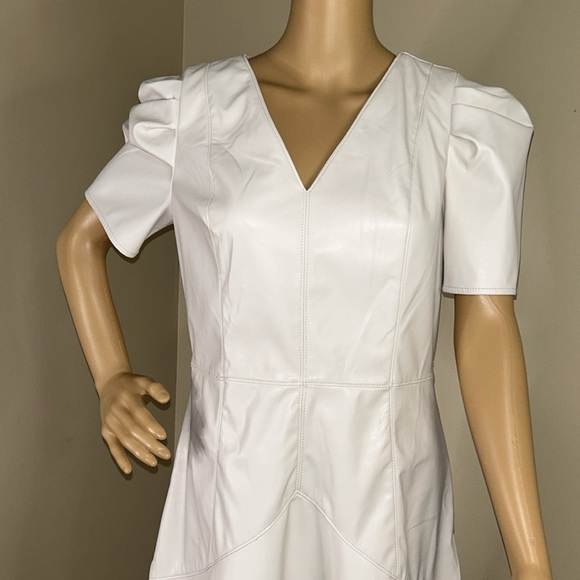 DKNY Faux leather beige dress size 8 - Picture 4 of 14